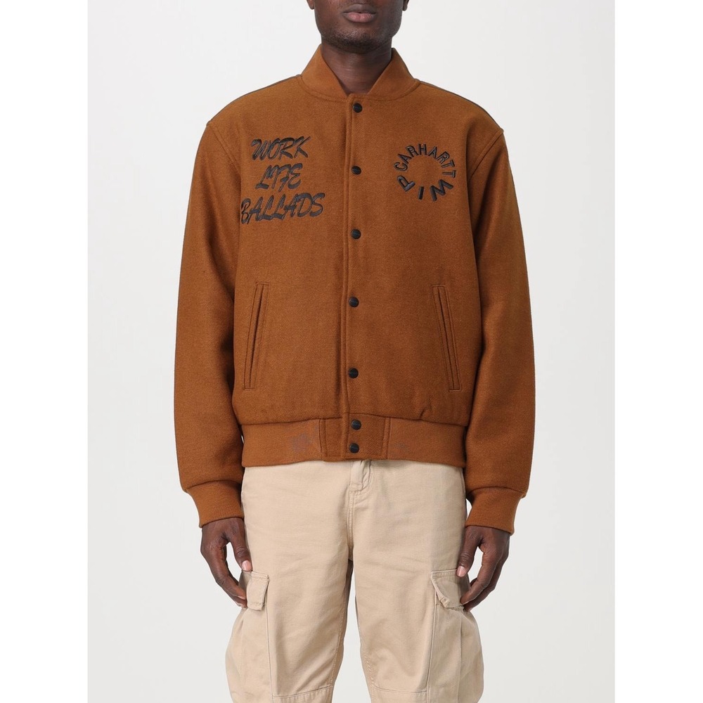 Carhartt WIP Work Life Ballads Detroit‎ Varsity Bomber Jacket Wool Felt Size XL